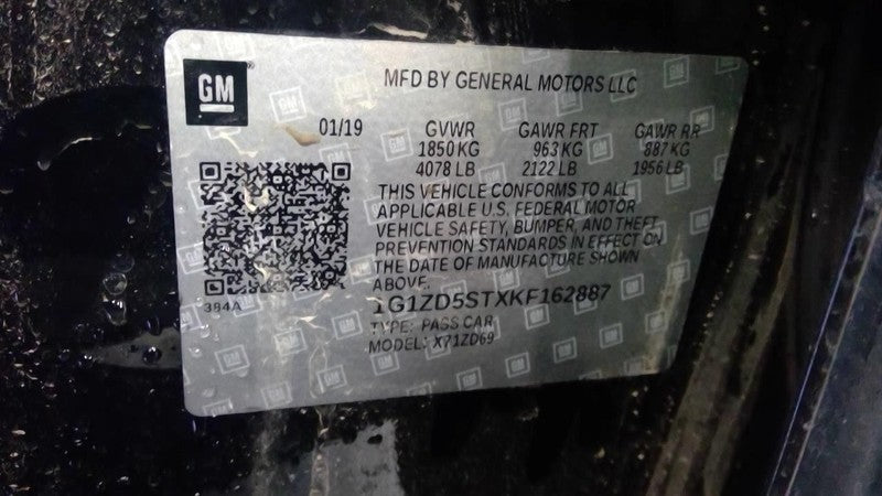 Engine 1.5L VIN T 8th Digit Opt Lfv Fits 17-22 MALIBU 1869607