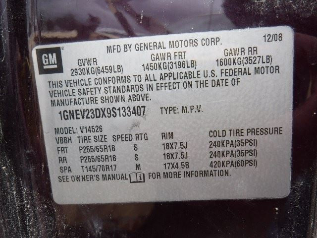 Grille Black Mesh Grille Upper Fits 09-12 TRAVERSE 1916614