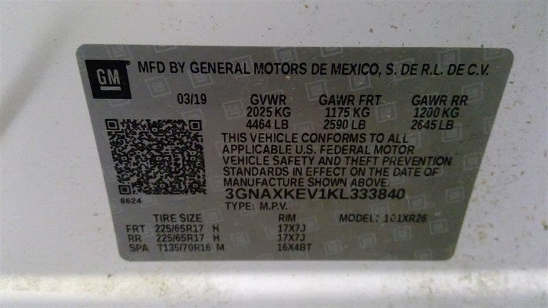 Automatic Transmission FWD 1.5L Fits 18-19 EQUINOX 1702653