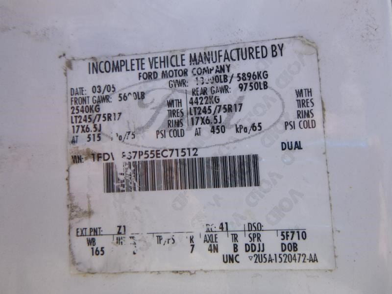 Rear Axle Chassis Cab DRW 11.25" Ring Gear Fits 05-06 FORD F350SD PICK
