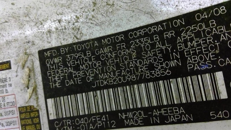 Automatic Transmission CVT Fits 04-09 PRIUS 1715829