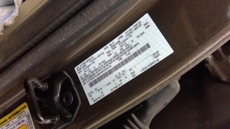 Driver Front Knee Thru 02/25/18 Fits 16-18 FORD F150 PICKUP 1744283