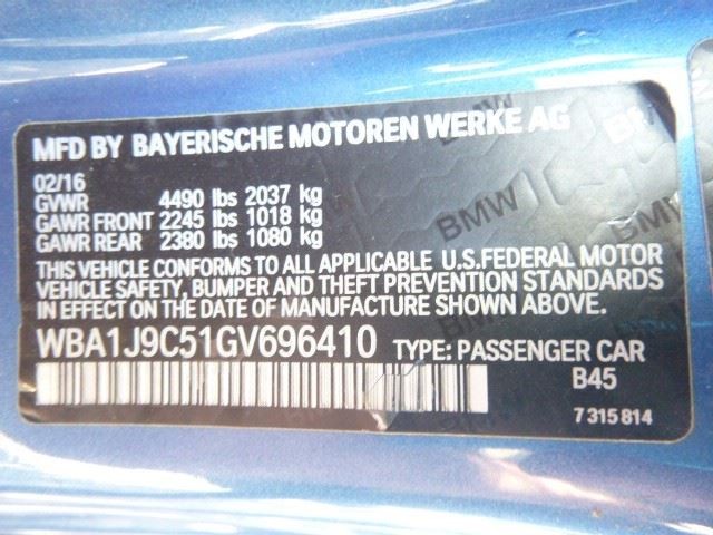 Automatic Transmission AWD Fits 15-16 BMW M235i 1523547