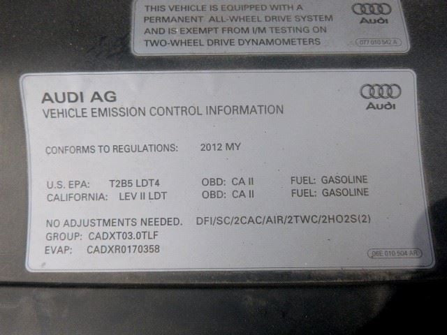 Turbo/Supercharger 3.0L Gasoline Fits 11-12 AUDI Q7 1552036