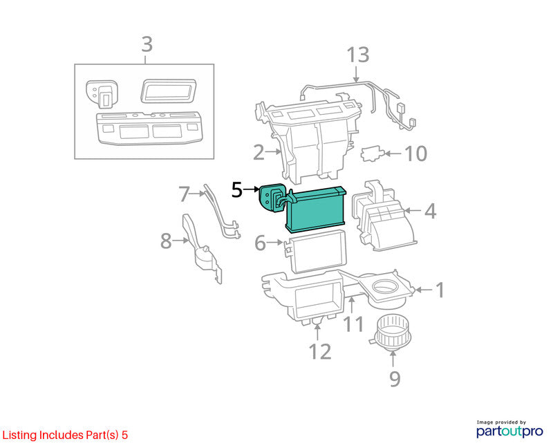 AC Evaporator Front Fits 08-20 CARAVAN 1751936