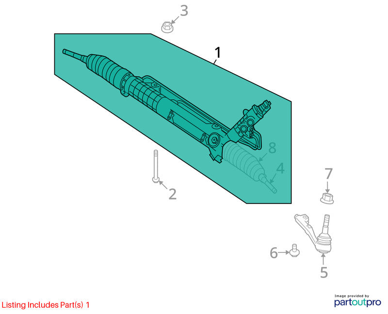 Steering Gear/Rack Power Rack And Pinion Convertible Fits 07-13 BMW 32