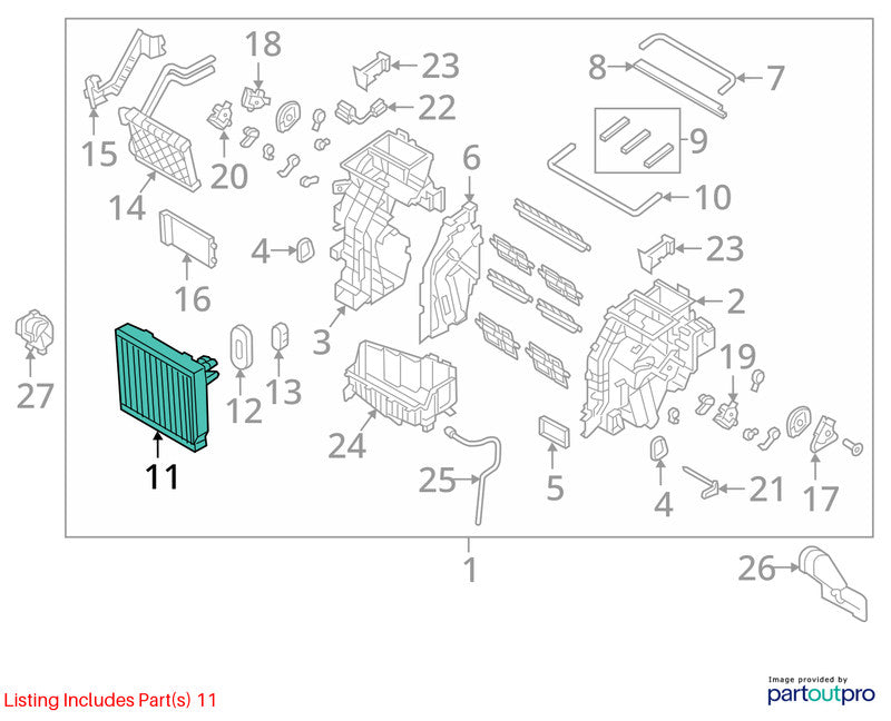 AC Evaporator Korea Built Hybrid Fits 16-19 SONATA 1871082