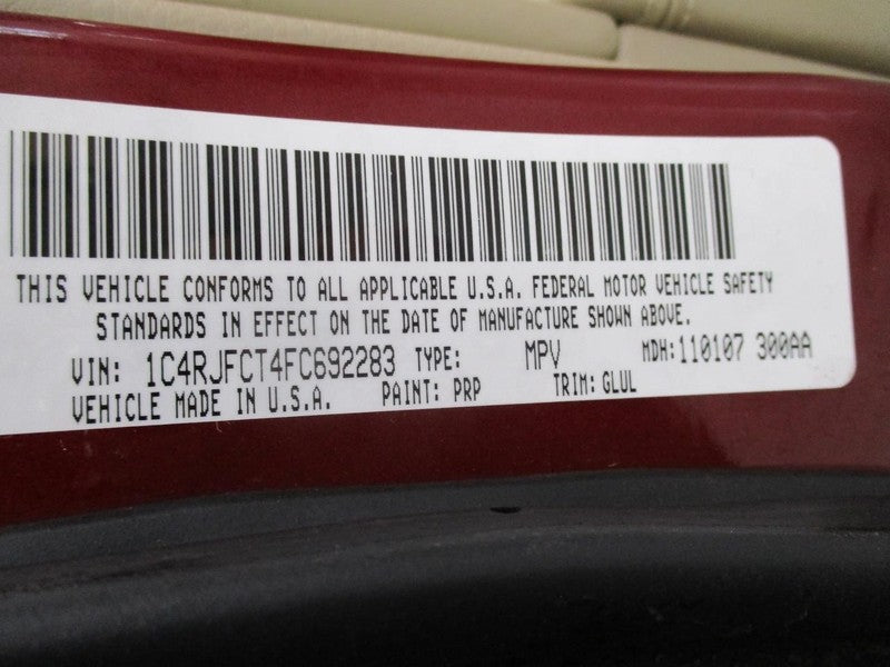 GRANDCHER 2015 Seat Belt Rear 1850769