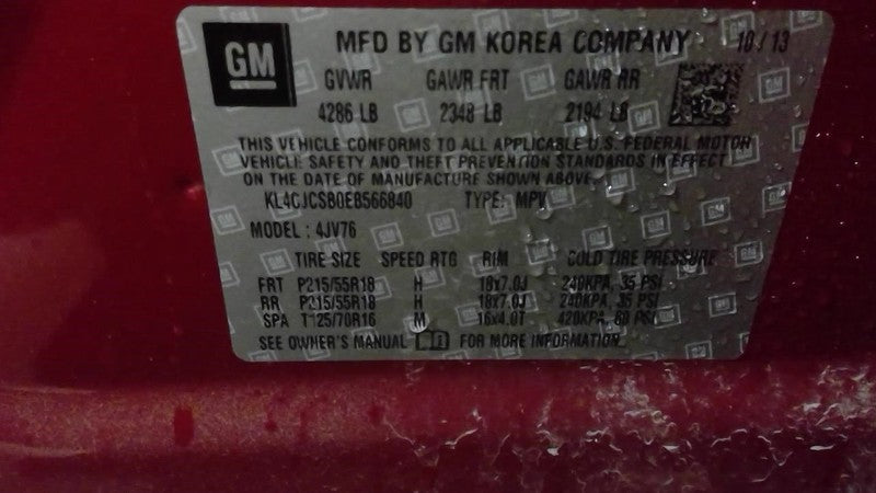 Buick Encore 2014 Headrest Used 1389