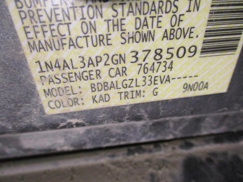 Nissan Altima 2016 Headrest Used 1496