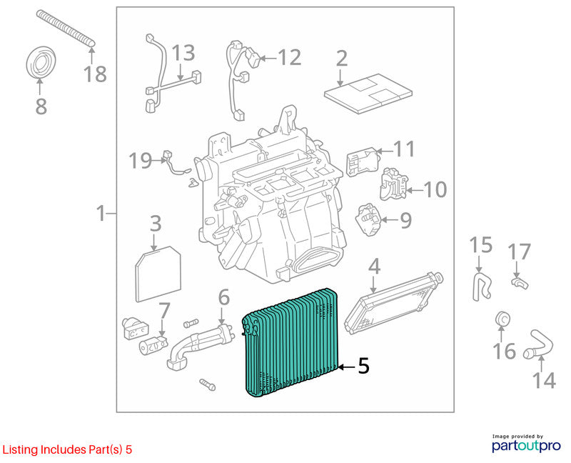 AC Evaporator Fits 99-03 LEXUS RX300 1896050