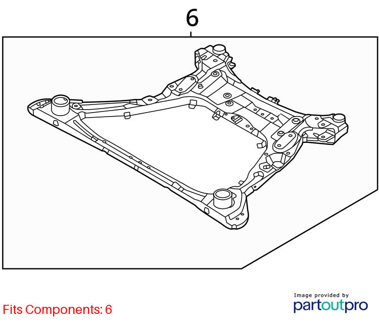 Crossmember/K-Frame Front Fits 22-24 SANTA CRUZ 1946425