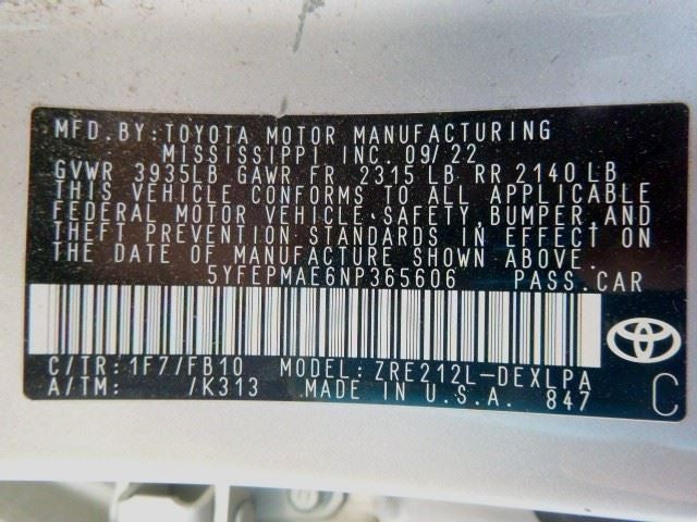 Engine Sedan 1.8L VIN P 5th Digit 2ZRFAE Engine Fits 20-22 COROLLA 161
