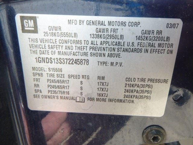Passenger Side View Mirror Power Opt DP2 Fits 06-09 ENVOY 1406108