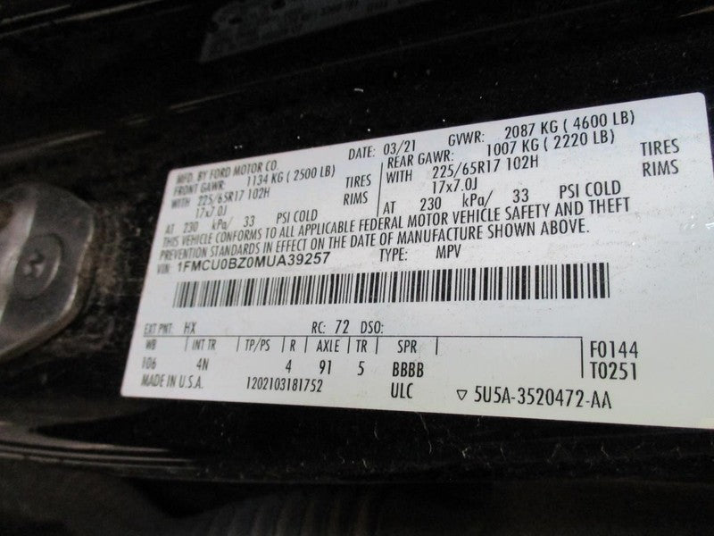 Automatic Transmission Hybrid 2.5L FWD Fits 20-22 ESCAPE 1664405