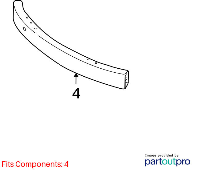 Front Bumper Reinforcement 164 Type GL450 Fits 07-12 MERCEDES GL-CLASS