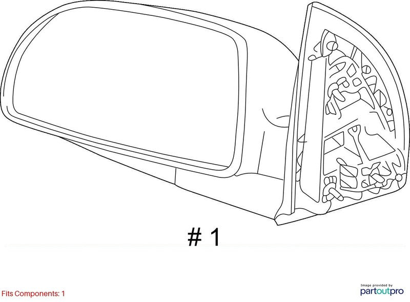 Driver Side View Mirror Power Paint To Match Opt DG7 Fits 06-09 EQUINO