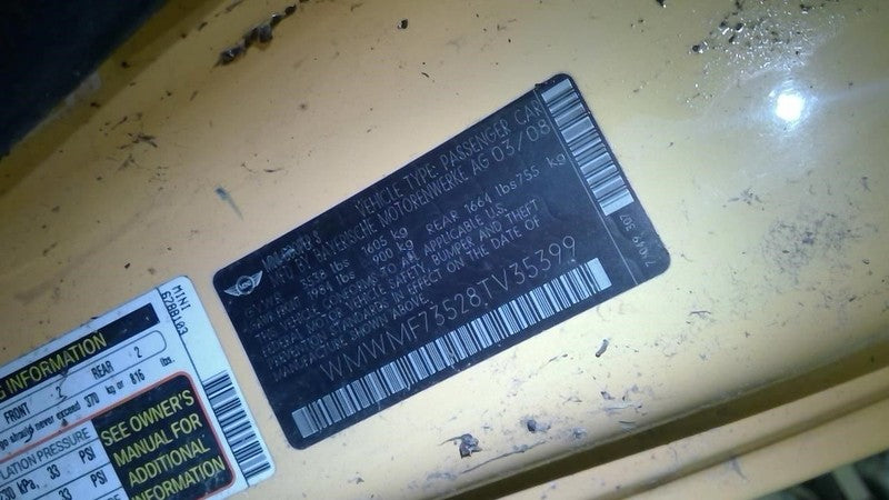 Console Front Floor Convertible 2 Passenger Fits 07-15 MINI COOPER 189