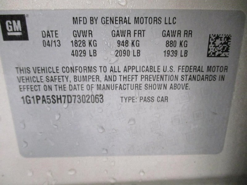 AC Compressor VIN P 4th Digit Limited Fits 12-13 15-16 CRUZE 1858608