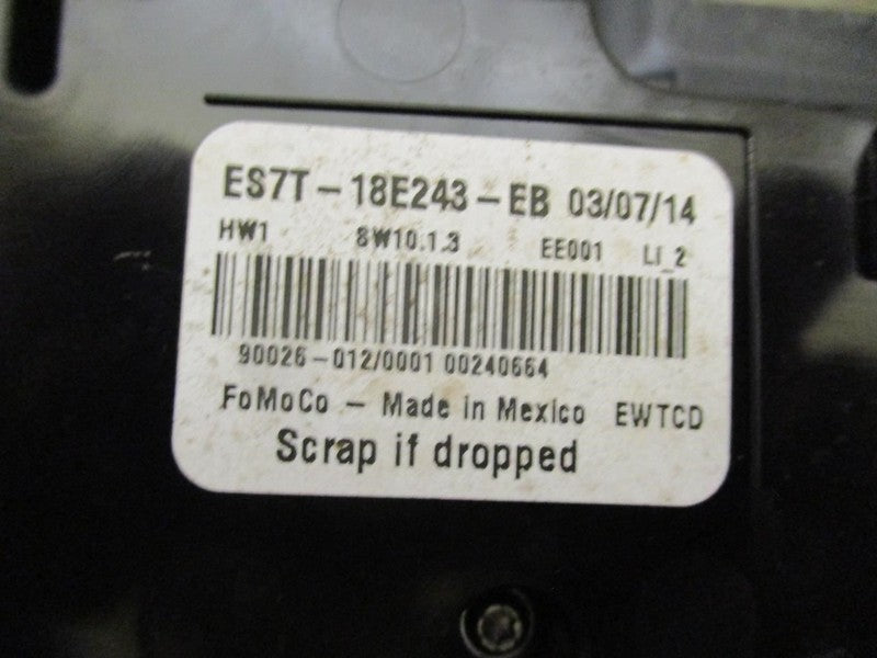 Audio Equipment Radio Control Panel ID ES7T-18E243-EB Fits 14-15 FUSIO