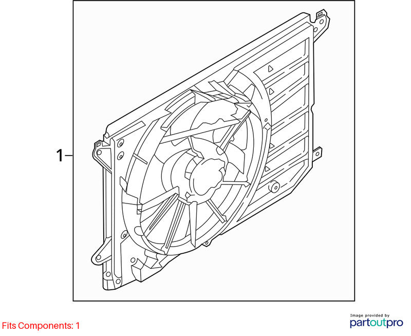 Radiator Fan Motor Fan Assembly VIN U 8th Digit Fits 13-20 FUSION 2063