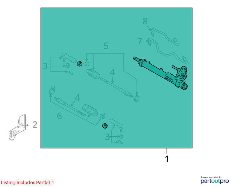 Steering Gear/Rack Power Rack And Pinion Fits 04-08 MAXIMA 1888957