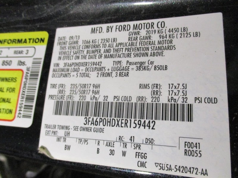 Seat Belt Front Bucket Energi SE Plug In Passenger Fits 13-16 FUSION 2
