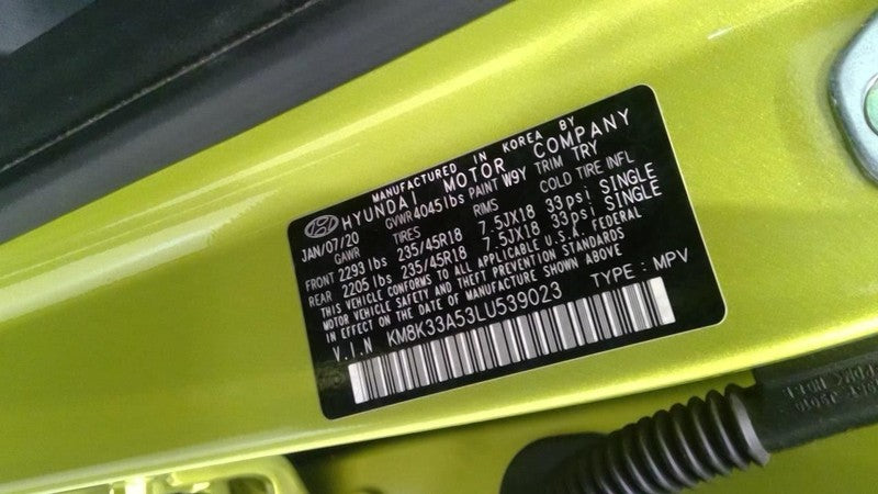 Driver Left Sun Visor Illumination With Sunroof Fits 18-21 KONA 195068