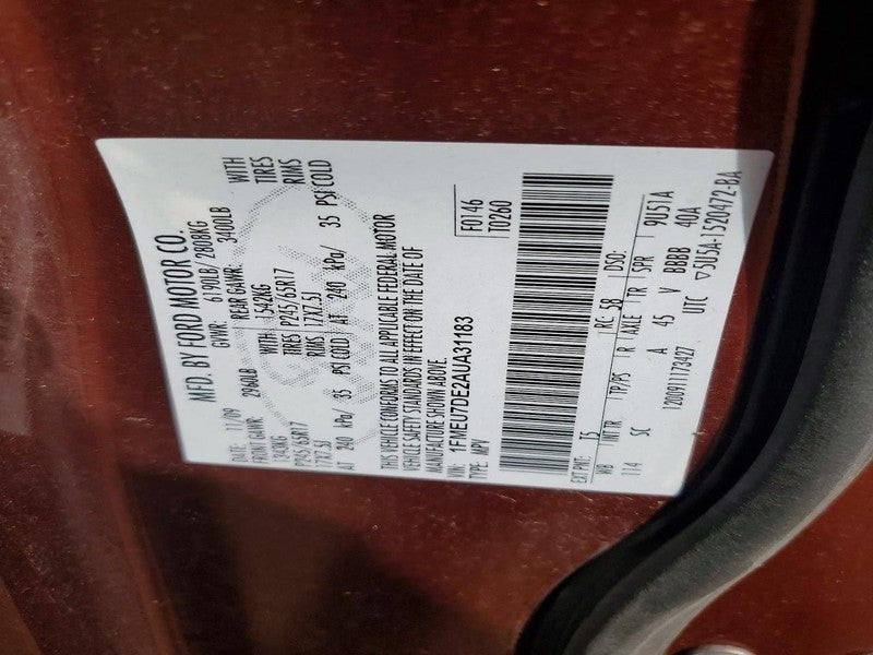 Ford Explorer 2010 Headrest Used 8399