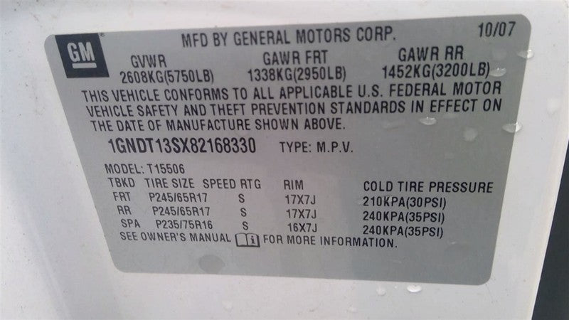Power Steering Pump Fits 04-09 ENVOY 1703507