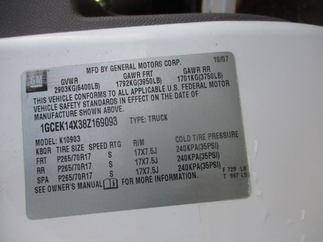 Steering Gear/Rack Power Rack And Pinion Fits 07-08 SIERRA 1500 PICKUP