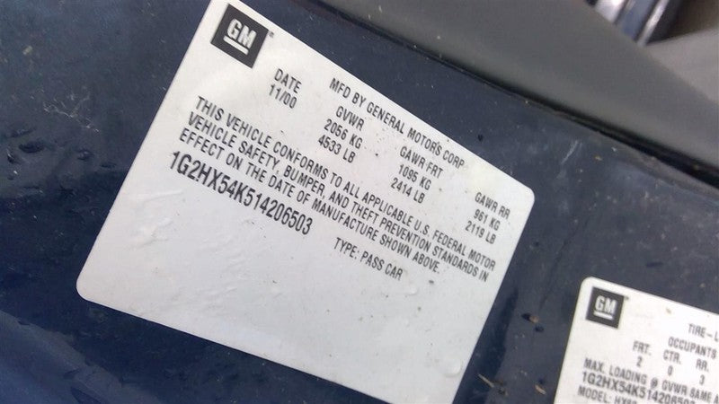 Automatic Transmission FWD 2.86 Ratio Opt FQ3 Fits 01 BONNEVILLE 17014