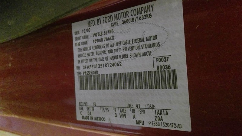 AC Compressor SVT Fits 00-04 FOCUS 1911264