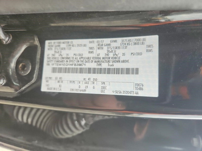 Ford F-150 2017 Headrest Used 9422