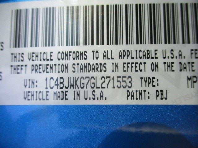 WRANGLER  2016 Front Door Trim Panel 1572458
