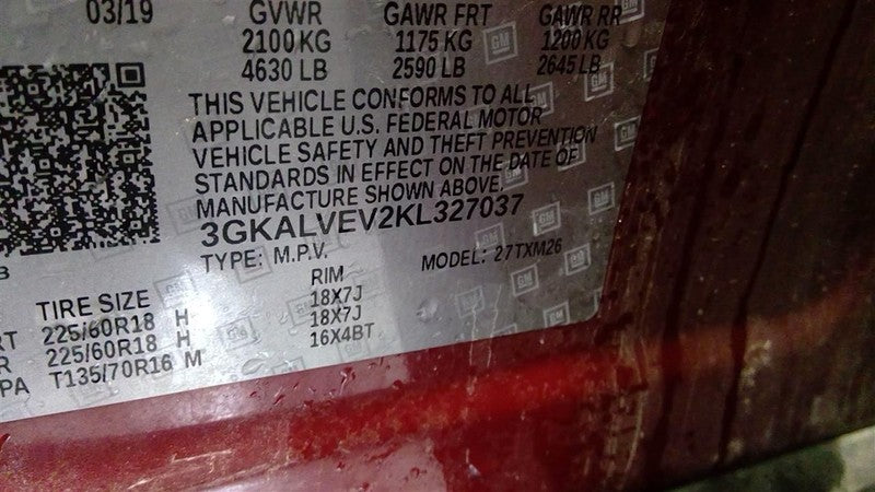Automatic Transmission AWD ID 24283828 Fits 18-22 TERRAIN 1628513