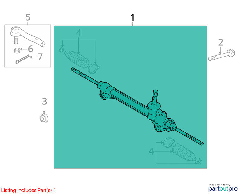 Steering Gear/Rack Power Rack And Pinion Fits 13-18 LEXUS ES300H 19447