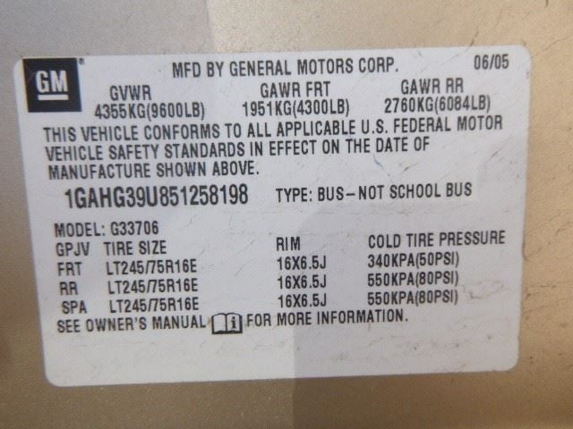 Rear Axle Excluding Cutaway Fits 03-09 EXPRESS 3500 VAN 1925745