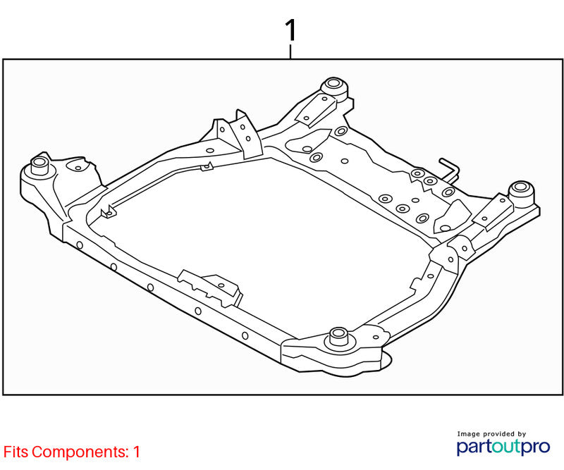 Crossmember/K-Frame Front Hydraulic Power Steering Fits 10-13 FORTE 20