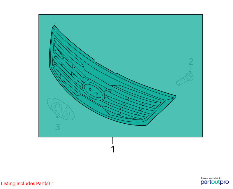 Grille Upper Painted Surround Mesh Design Fits 11-12 SPORTAGE 1541916