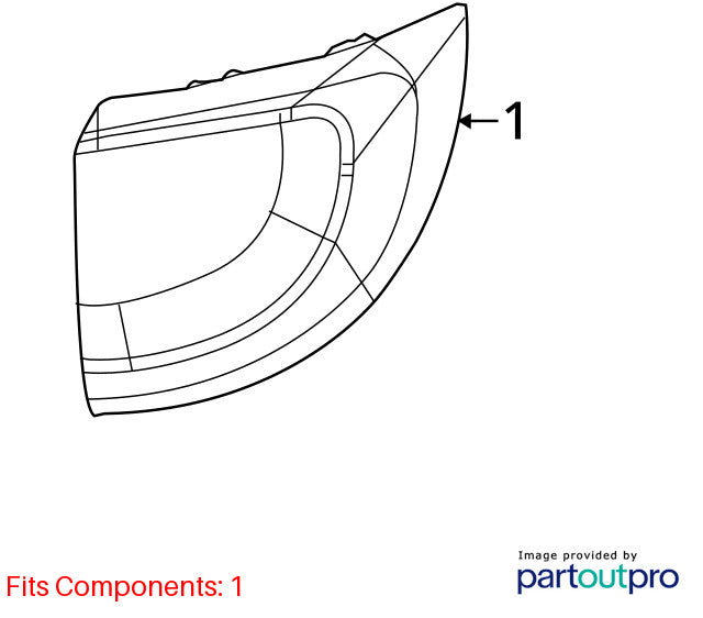 Driver Left Tail Light Quarter Panel Mounted Fits 20-24 VOYAGER 150413