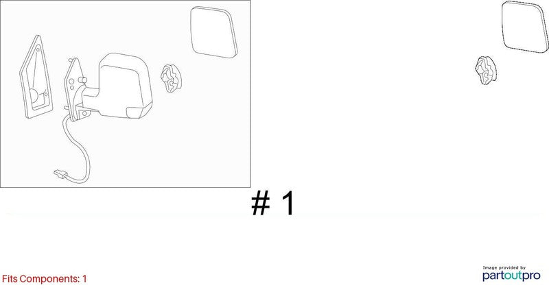 Driver Side View Mirror Power Fits 03-07 16-24 EXPRESS 3500 VAN 185892
