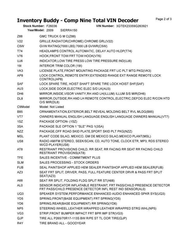 SIERRA150 2009 Dash/Interior/Seat Switch 1940950