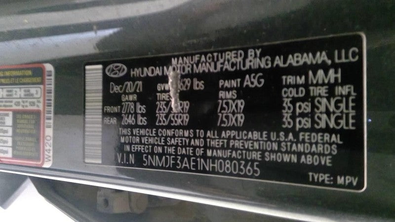 Passenger Headlight LED US Built Reflector Fits 22-24 TUCSON 1866018
