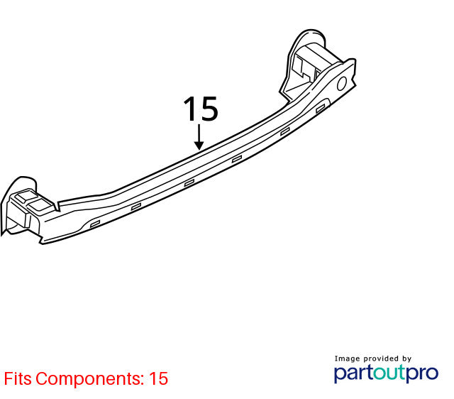 Rear Bumper Reinforcement Fits 11-16 BMW 528i 1669251
