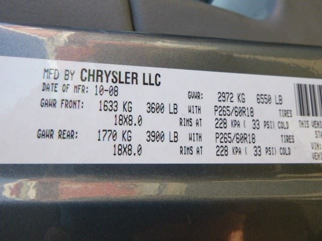 Driver Side View Mirror Power Folding 6x9" Fits 07-09 ASPEN 1430609