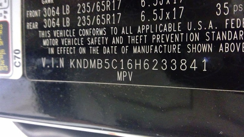 Kia Sedona 2010-2025 Rear View Mirror 851011M000 Used 0141