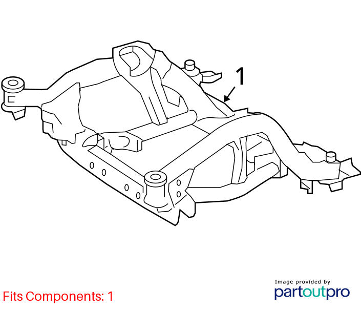 Crossmember/K-Frame 166 Type Suv VIN D Fits 16-19 MERCEDES GLE-CLASS 1