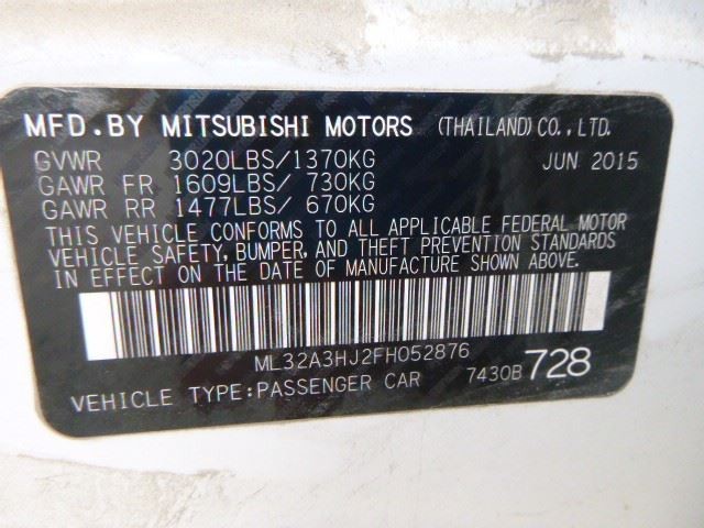 Passenger Headlight Hatchback Halogen Fits 14-15 17-20 MIRAGE 1104103