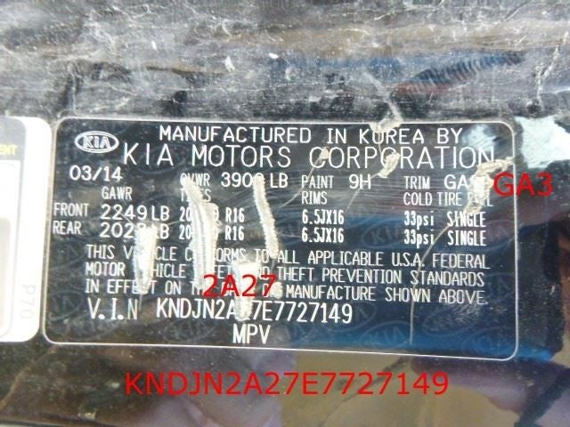 Grille Model Upper Matte Black Finish Fits 14-16 SOUL 1429173
